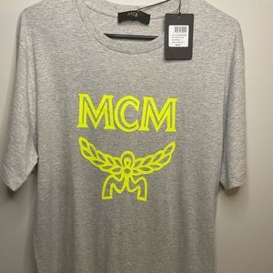 MCM Men's Gray w/ Neon T Shirt